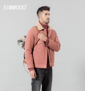 Simwood Winter Shearling Trucker Jacket Men 90 White Duck Down Coats Bomber Warm Outerwear Plus Size Clothes SI980621 2105066027866