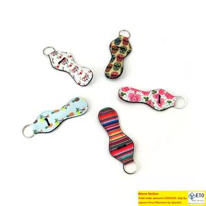 63 Stil Neopren Chapstick Tutucu Keychain Kız Chapstick Ruj Anahtarı Satılık Hediye Sevgililer Hediye Dayanıklı LX0315