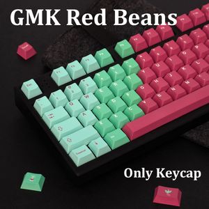 Red Beans130 Key Cherry Profile PBT Keycap DYE-SUB English Custom Personality Keycaps For Mechanical Keyboard 61/64/68/75/84/87