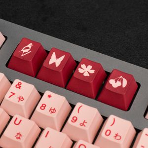 Gmk Blossom Large Set Cherry Profile Dye-Sub Pbt Keycap English Custom Personality Keycaps For Mechanical Keyboard 61/64/68/75/