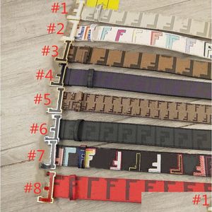 Belts Designer Belt Luxury Big Ffbuckle Fashion Men Women Colorf High Quality Leather Waist Width 3.8Cm Drop Delivery Accessories Dh1A5
