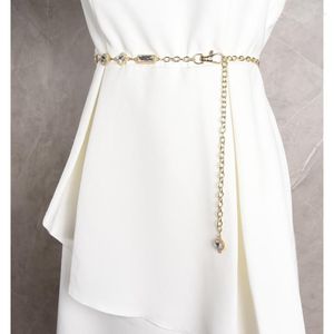Cinture 2023 stile intarsiato con strass catena in vita di cristallo moda donna abito versatile mostra decorazione cintura ombelico