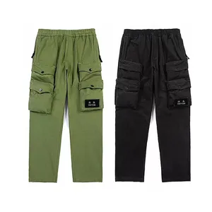 Duyou Męskie spodnie marki projektanci Pants Metal nylonowy kieszonkowy haftowa odznaka swobodne spodnie cienkie spodnie odblaskowe Rozmiar M-2xl 0087