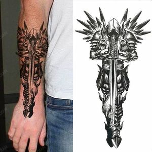 1PC MĘŻCZYZN WODYPROOKOWNIK TEMOSIWNE TATTOOS NAKCJE RAMOWEJ NAPRAWA HIPSER BLACK MORD SOLDIER