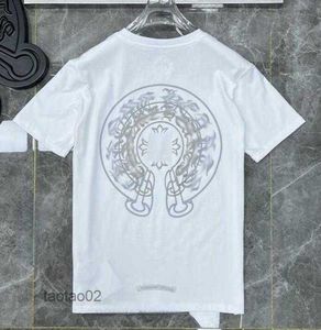 Moda Mens Classic T CHISTERS Brand Top-shirts CH White Short Casual Relemed Letter Sanskrit Cross Pattern DesignersOfCT6065