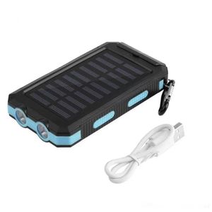 Topp 30000mAh Solar Power Bank Externt batteri Snabbladdning Dual USB PowerBank Portable Mobiltelefonladdare för iPhone8 x285T 1AA
