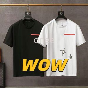 Black T Shirt Cotton Men's and Women's Design T-shirt Spring and Summer Color Sleeve T-shirt Holiday Short Sleeve Casual Alphabet Print Top Size Range S-XXL