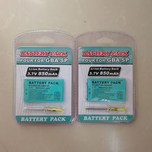 3.7V 850mAh GBA SP Games Player Batteria ricaricabile con kit di attrezzi Cacciavite 20 PZ PER LOTTO Spedizione veloce di alta qualità