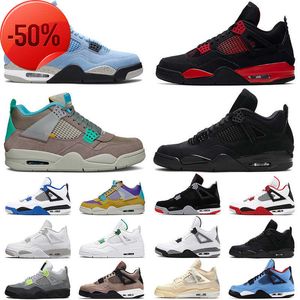 Säljare Great Jumpman 4 4S Basketball Shoes For Women Men University Blue Taupe Haze Red Thunder White Oreo Mens Trainers Sport Sneakers