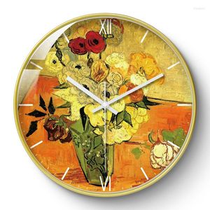 Wall Clocks Bedroom Decorative Clock Silent Sweep Second 12 Inch Home Living Room Fashion Large Art