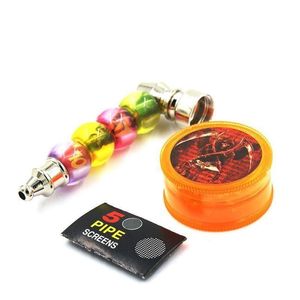 Tubi per fumatori 1 set di tubi con 1 pezzo di tabacco Herb Grinder Mesh Pocket Sn Accessori Fast S Jlleok Bdebag Drop Dhcxr