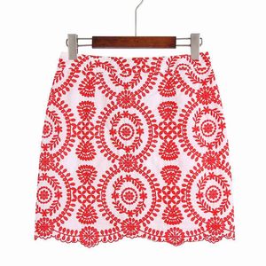 Women's Two Piece Pants Women Short Skirt and Shirt Summer Fashion Stylish Embroidery Mini Bottom Wears Casual Blouse Modern Girl Set Clothing 230316
