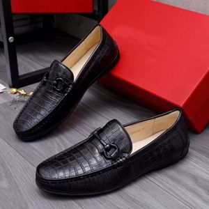 2023 uomini scarpe eleganti formali masculino elegante abito nero scarpe da guida designer di marca mocassini da ufficio casual da uomo taglia 38-44