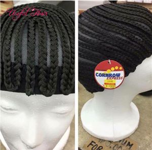 ウィッグツールの作成ウィッグキャップコーンローCrowt croceht wig braided cap 70gかぎ針編みの編組用の合成織りヘアエクステンション5658453