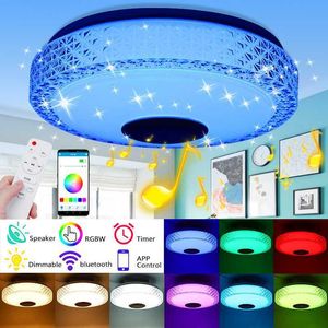 Smart Illumination 120W Modern RGB LED Ceiling Lights 220V Home Lighting APP bluetooth Bedroom Music Lamps Lamp with Remote Control 230316