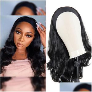 Synthetic Wigs Headwraps Hair Wig Headband 22 Inches Body Wavy Long For Black Women Afro Curly Drop Delivery Products Dheyk