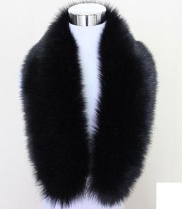 Fashion unisex faux räv päls krage halsduk sjal nack män kvinnor wrap stal halsdukar faux raccoon päls vinter krage6195039