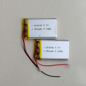 Superkvalitet Li -polymerbatteri 603048 3.7V 900mAh litiumbatterier för GPS 5 st per parti