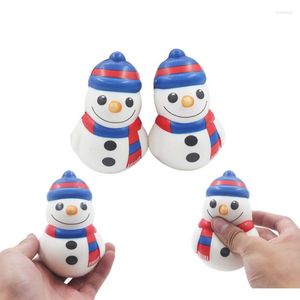 Dekoracje świąteczne Snowman Kawaii Squishies Powolne powstanie urocze antystreska ściskają zabawki wielkanocne urok