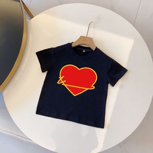 Baby-Designer-T-Shirt, Kinder-Shirt, Kinder-T-Shirt, Kleinkind-T-Shirt, Kind, Kleidung, Jungen, Mädchen, kurze Ärmel, Sommer-Shirts, schwarze weiße Buchstaben, herzförmig, 8 Stile