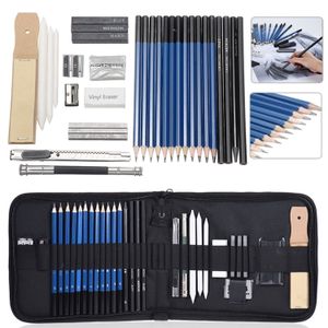 Pencils Drawing Painting Sketch Kit Set with Pencil Erasers Sharpener for Artist Beginner Student Stationery Sketching Supplies 230314