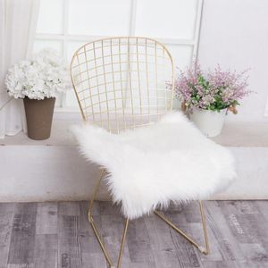 Pillow /Decorative Sheepskin Long Hair Chair Furry Faux Fur Car Seat Cover Plush Winter Automotive Interior Wool