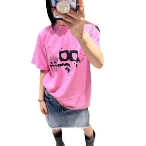 Ny bb t shirt crew hals kort ärm tshirt brev tryckt mode lyx varumärke hip hop streetwear tshirts 4 stilar svart vit rosa grå storlek s-2xl