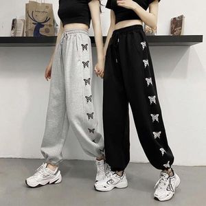 Kadın Pantolon Capris Yüksek Bel Geniş Bacak Bol Pantolon Kadın Joggers Pantolon Sokak Giyim Kadın Kore tarzı Pantolon Harajuku Pants 230316