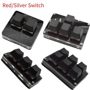 2/3/4/6 tasti Mini tastiera nera Interruttore rosso / argento OSU Tastiera meccanica da gioco programmabile Tastiera USB personalizzata Copritasti per PC