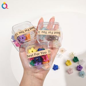 10/12pcs/set yeni mat mini kawaii kurdele siyah saç pençe klipleri barrettes kadınlar kızlar sevimli patlama saç kümesi hediyeler çocuk saç aksesuar 1942