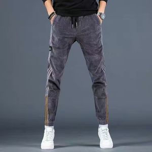 Jeans masculinos imitam jeans jeans harém calças tornozelo calças de faixas soltas harajuku raça de feixe de feixe de pés casuais cintura elástica Hip Hop 230316