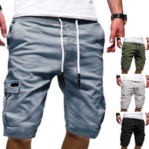 Mäns shorts herrar militär last shorts mens strand shorts löst arbete avslappnade korta byxor mäns multi-pocket sport fitness shorts g230315