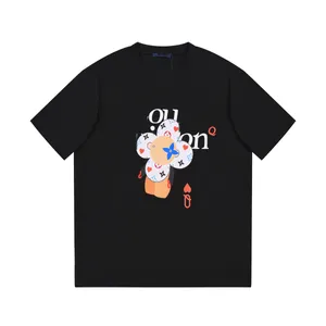 メンズカジュアルプリントクリエイティブTシャツソリッド通気性Tシャツスリムフィット特大ティーアパレルファッショントップクルーネック半袖男性ティーブラックホワイトメンズTシャツ.SS06