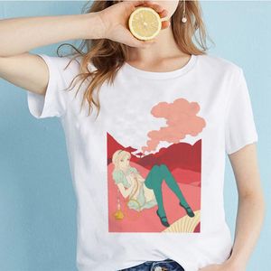 Kvinnors t-skjortor nyhet skjorta kvinnor liten färsk tjej topp harajuku tshirt 2023 sommar kort ärm koreansk punk t-shirt camiseta feminina