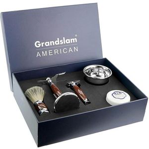 Men Luxury Shaving Gift Set Kit Double Edge Safety Razor Badger Hair Shaving Brush Holder Stand Shaving Mug Bowl Soap Cream J19071288D