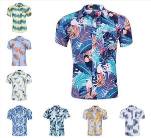 Mens Fashion Shirt Tops Kleurrijk ananaspatroon Hawaii Beach Vakantie T -shirt Boys Maple Leaf Printing T -stukken 16 Styles4467328