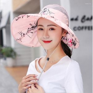 Wide Brim Hats Summer Visors Cap Foldable Large Sun Hat Beach For Women Straw Colorful SunHats Girls