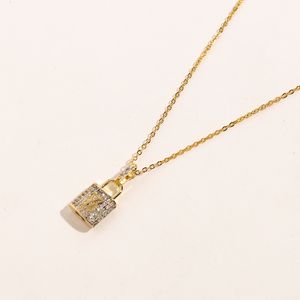 Luksusowe designerskie naszyjniki Choker Crystal 18 -KLET GOLD STATED 925 Srebrna platowana stal nierdzewna litera wisiorek moda damska biżuteria ZG1661