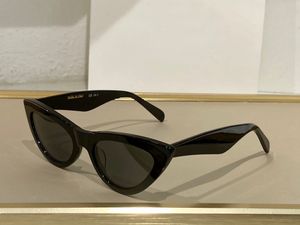 クラシック40019女性のための猫の目のサングラス光沢のある黒い灰色の太陽シェードファッションメガネガファスデソルデザイナーサングラスUV400アイウェア付き