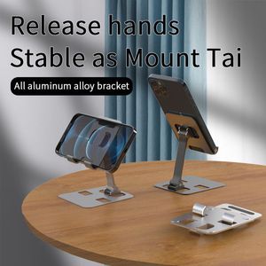 Universal desk foldable aluminum alloy mobile phone stand portable metal cell phone holder desktop cellphone bracket for iphone