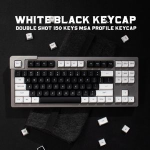 White Black 150 Keys Double Shot KeyCap MSA Profil