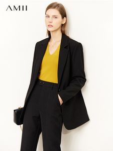 Kvinnors kostymer blazrar amii minimalistisk kostym för kvinnor hösten full ärmrock anklelängd byxor kontor lady sålde separat 12240894 230314