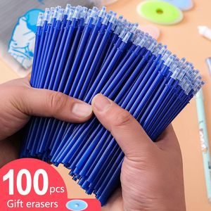 Pezzi di ricambio per penne gel cancellabile blu 0,5 mm asta di inchiostro manico lavabile materiale per scrittura cancelleria scuola