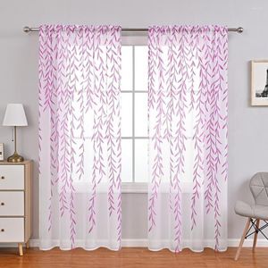 Curtain Modern Door Semi-shading Lightweight Screening Wicker Print Window Breathable Tulle Home Decor