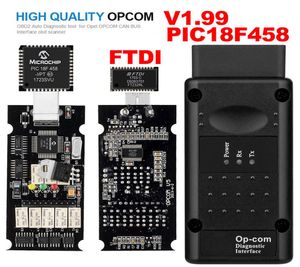 PIC18F458 FTDI OPCOM OBD2 AUTO OBD診断スキャナーツールOP CO CAN BUS INTERCE KITソフトウェアUSB USB UPSIT7308197を備えたOpel Opcom V199