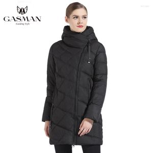 Women's Trench Coats Gasman 2023 Fashion Woman Cooded Parkana Down Winter Brand na kurtkę grube płaszcze Jacety i płaszcz 18806