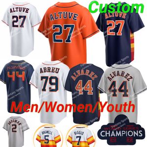 Custom Jose Altuve Jersey Nolan Ryan Biggio Verlander Yordan Alvarez Kyle Tucker Alex Bregman Zack Greinke Pena Gurriel Baseball Jerseys Мужчины жены детские чемпионы