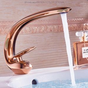 Bathroom Sink Faucets Vidric Basin Black Oil Brushed /Rose Gold Faucet Tap Rotate Single Handle And Cold Water Mixer Taps