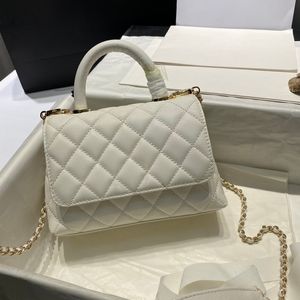 Designer Handbag Luxury Chain Bags äkta läder axelväska 19 cm hög imitation crossbody väska med låda zc023