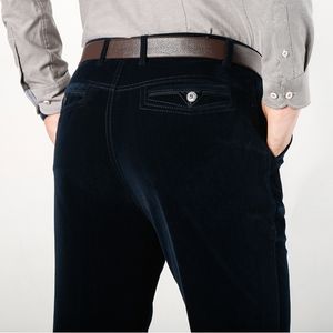 Calças masculinas ICPANs Classic Straight Loose Corduroy Calças Homens de verão Pontas casuais calças preto cáqui azul Longo 230316